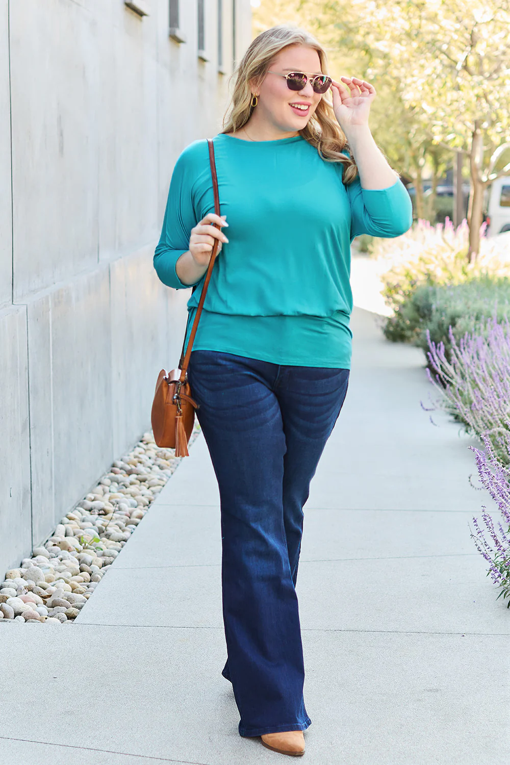 Basic Bae Full Size Round Neck Batwing Sleeve Top - Image 23