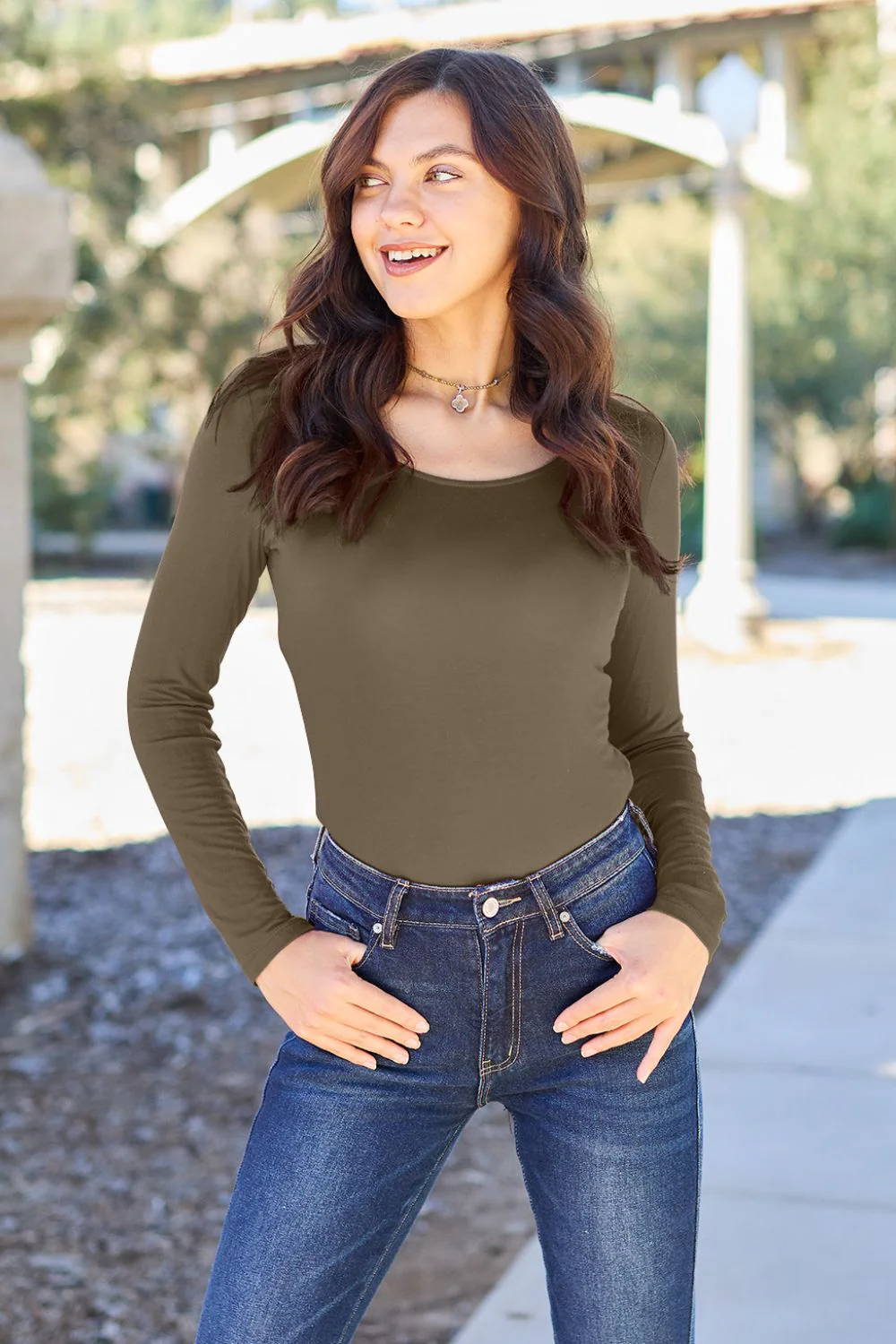Basic Bae Full Size Round Neck Long Sleeve Bodysuit - Image 32