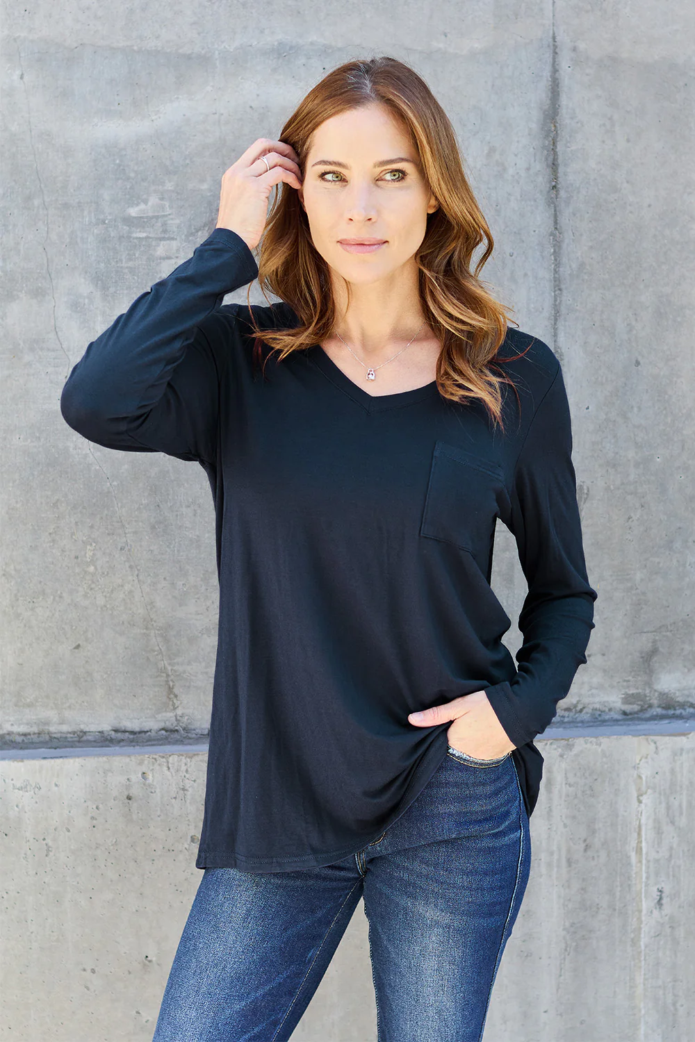 Basic Bae Full Size V-Neck Long Sleeve Top - Image 15