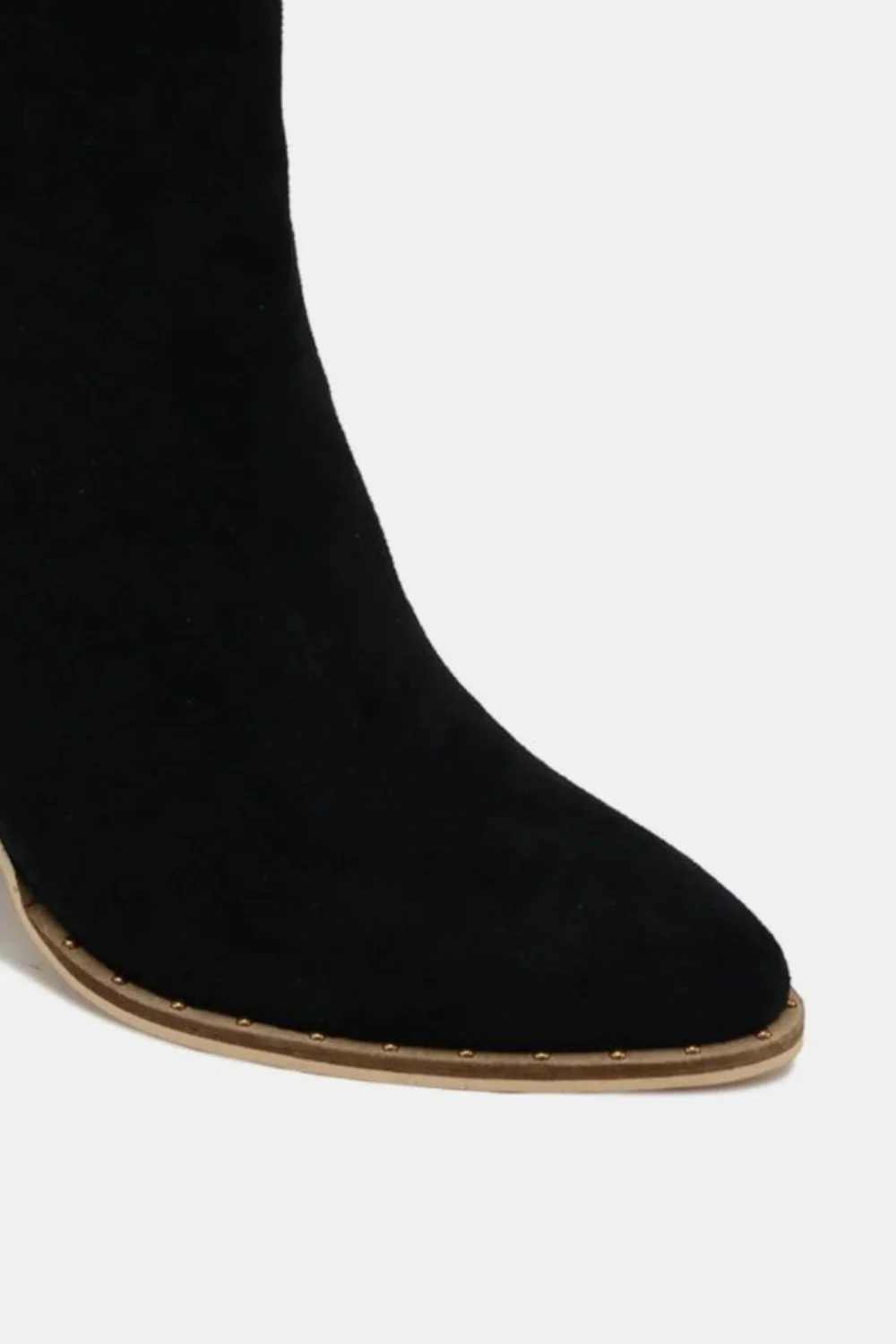 Beast Fashion Suede Point Toe Ankle Booties - Image 3