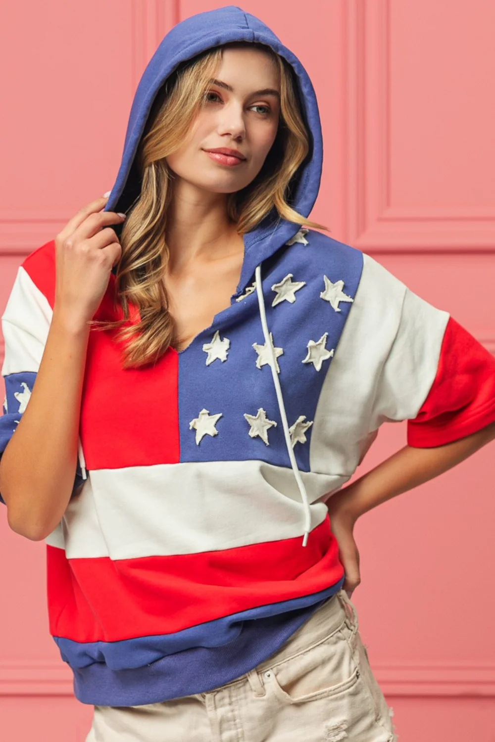 BiBi American Flag Theme Hoodie - Image 4