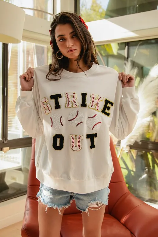 BiBi Baseballs Strikeout Patches French Terry Sweatshirt - Image 4