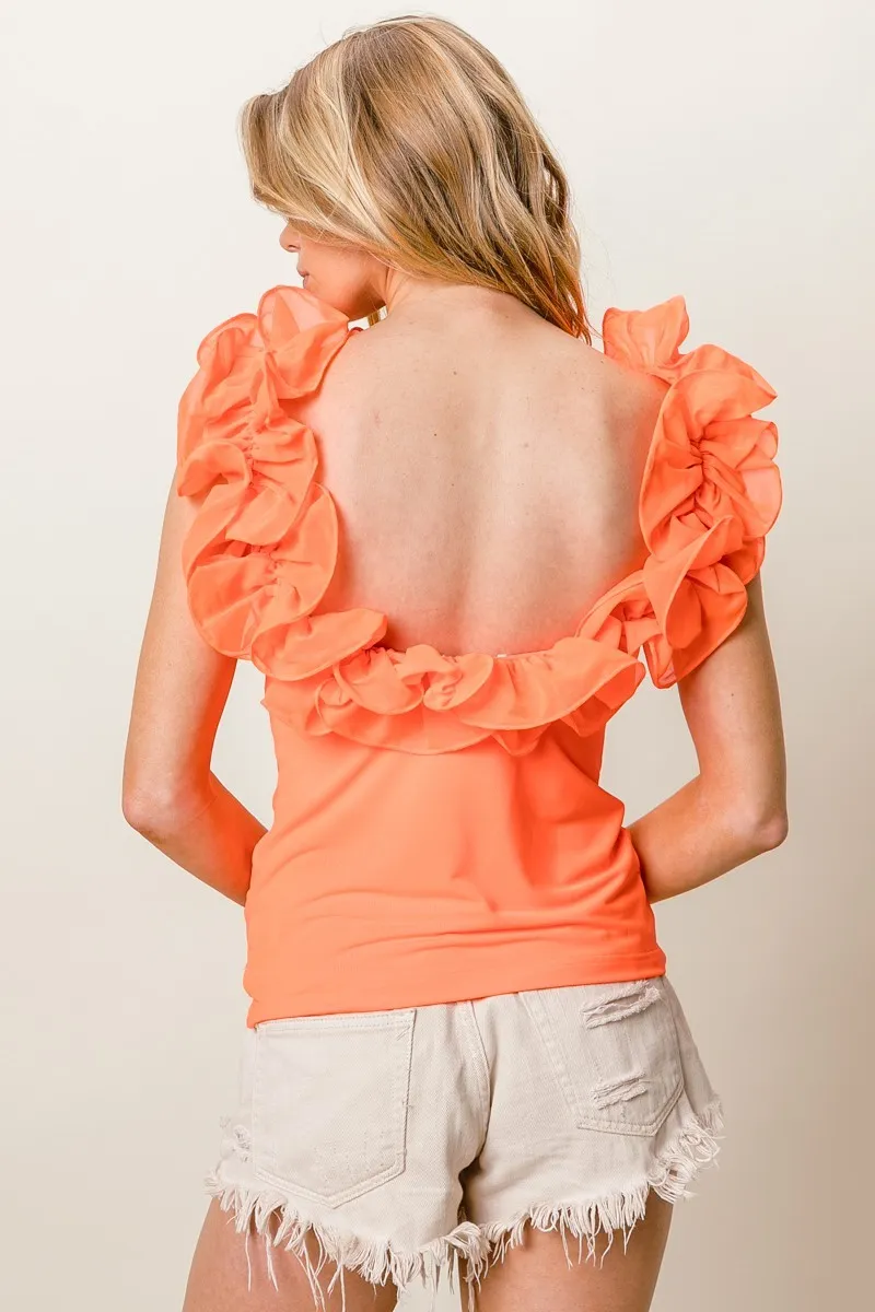 BiBi Merrow Frilled Strap With Neckline Tank Top - Image 10