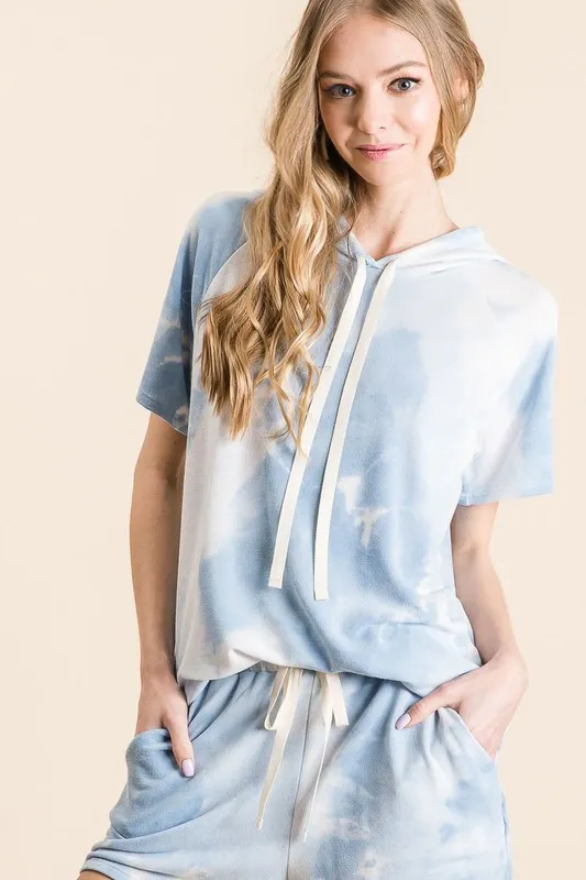 BiBi Tie Dye French Terry Hoodie Top and Bottom Set - Image 5