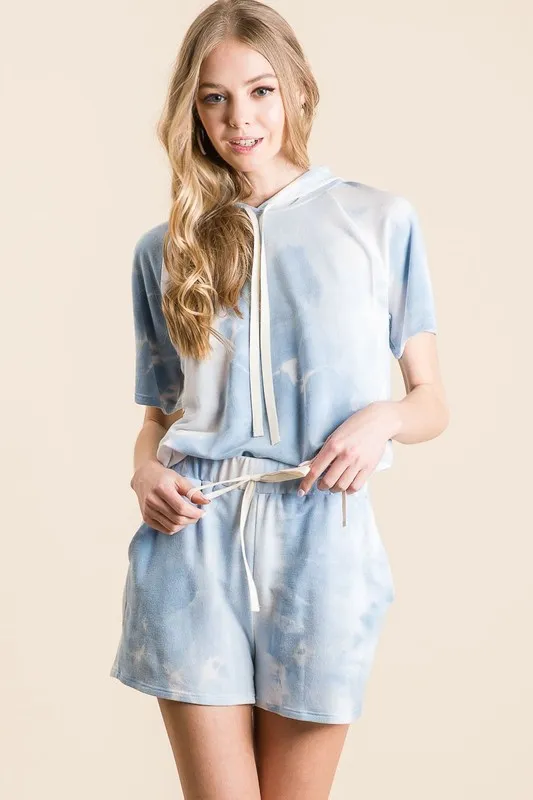 BiBi Tie Dye French Terry Hoodie Top and Bottom Set - Image 8