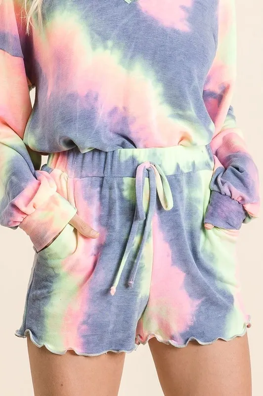 BiBi Tie Dye French Terry Shorts and Curly Edge - Image 10