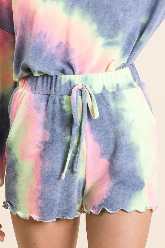 BiBi Tie Dye French Terry Shorts and Curly Edge - Image 7