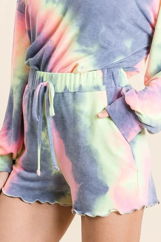 BiBi Tie Dye French Terry Shorts and Curly Edge - Image 8