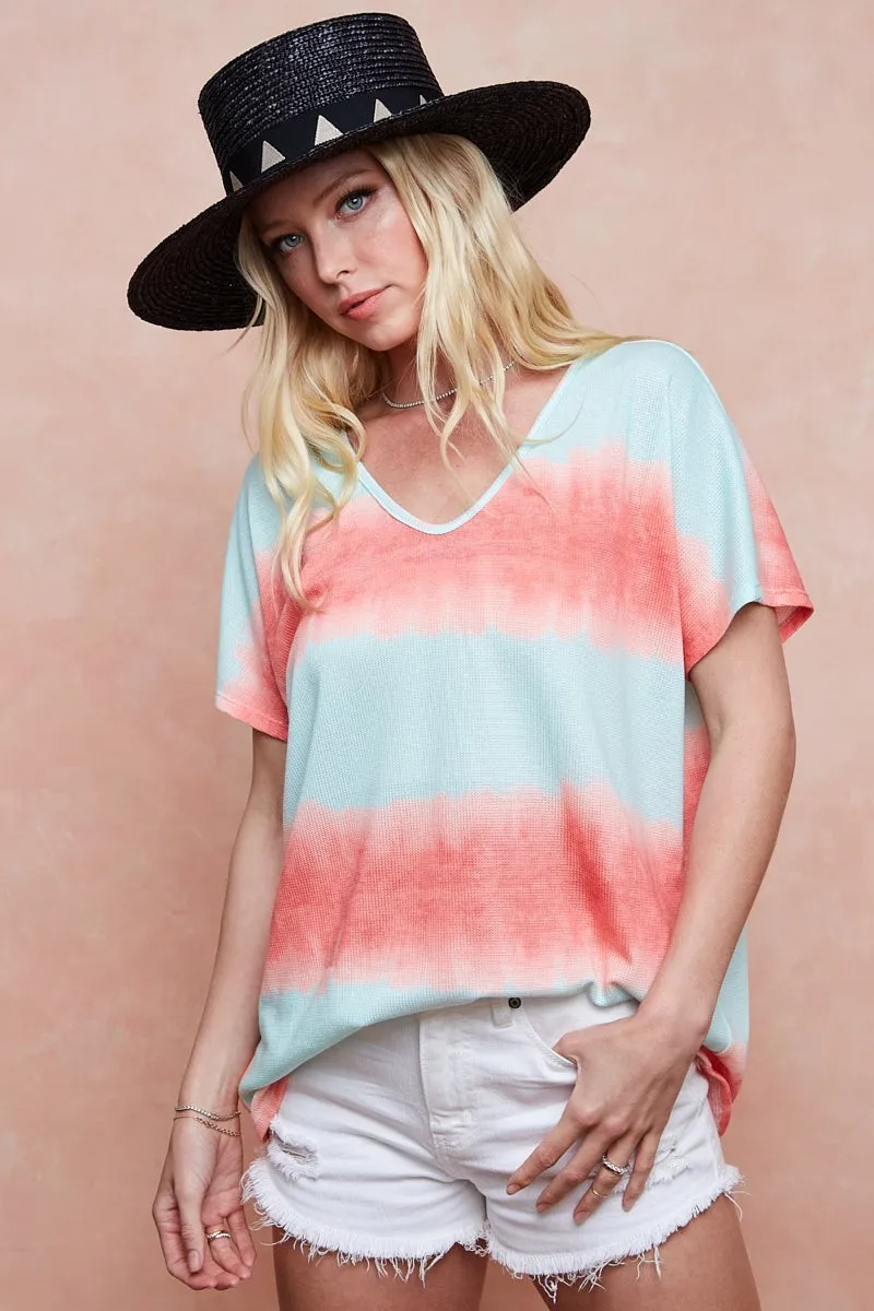 BiBi Tiedye Printed Hacci Knit Top - Image 17