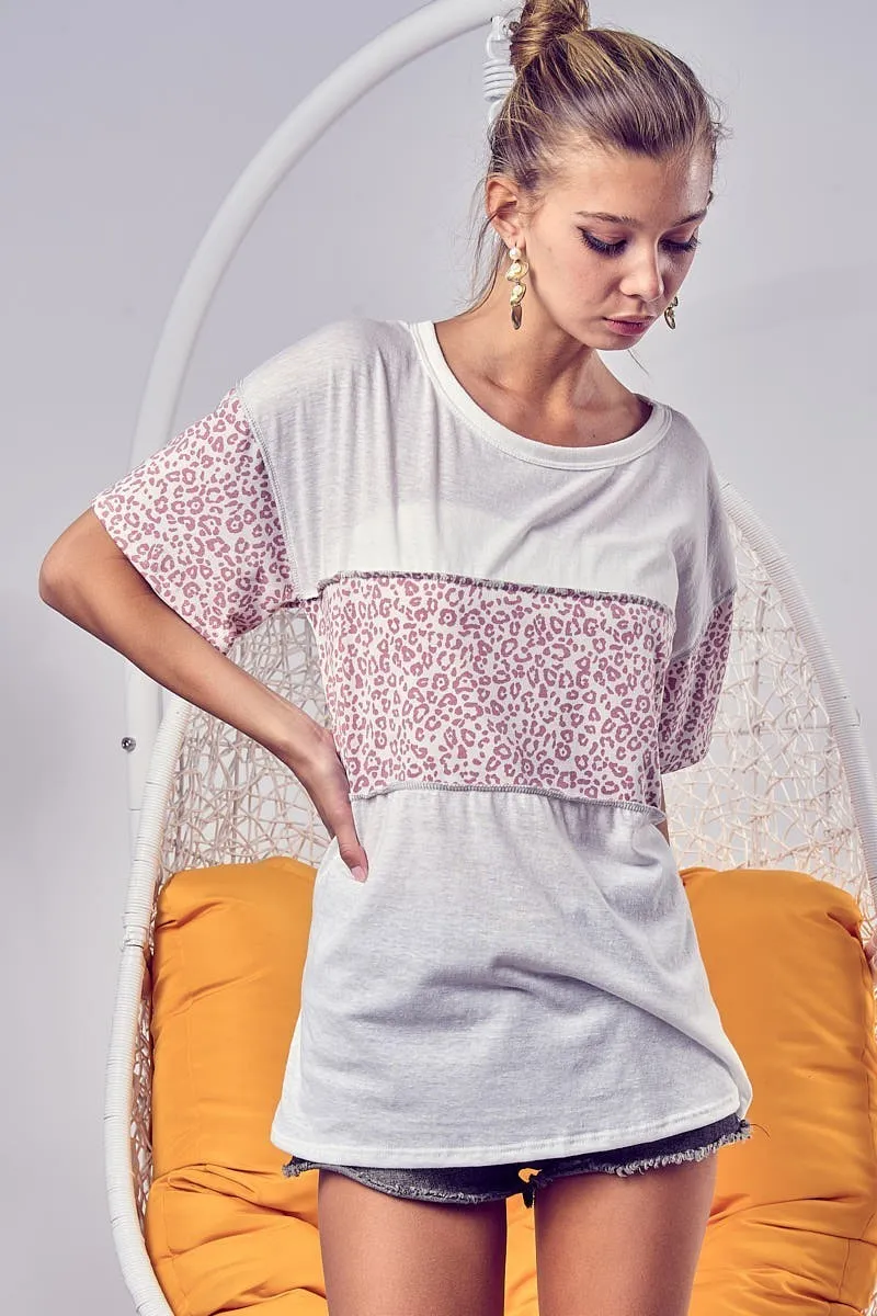 BiBi Triblend Knit with Leopard Block Out Stitching - Image 4