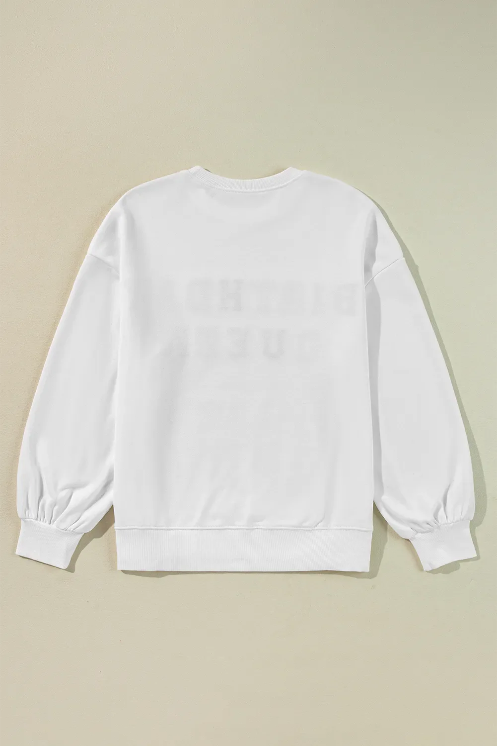 BIRTHDAY QUEEN Sequin Round Neck Long Sleeve Sweatshirt - Image 3