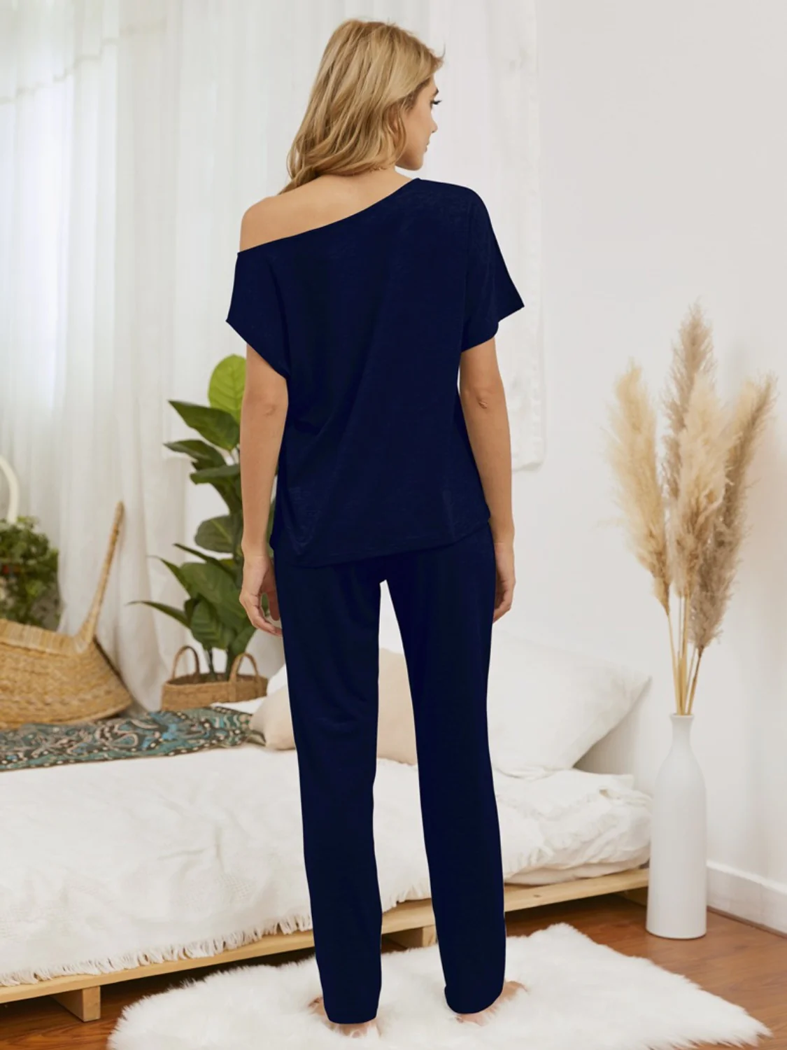Boat Neck Top and Pants Lounge Set - Image 15