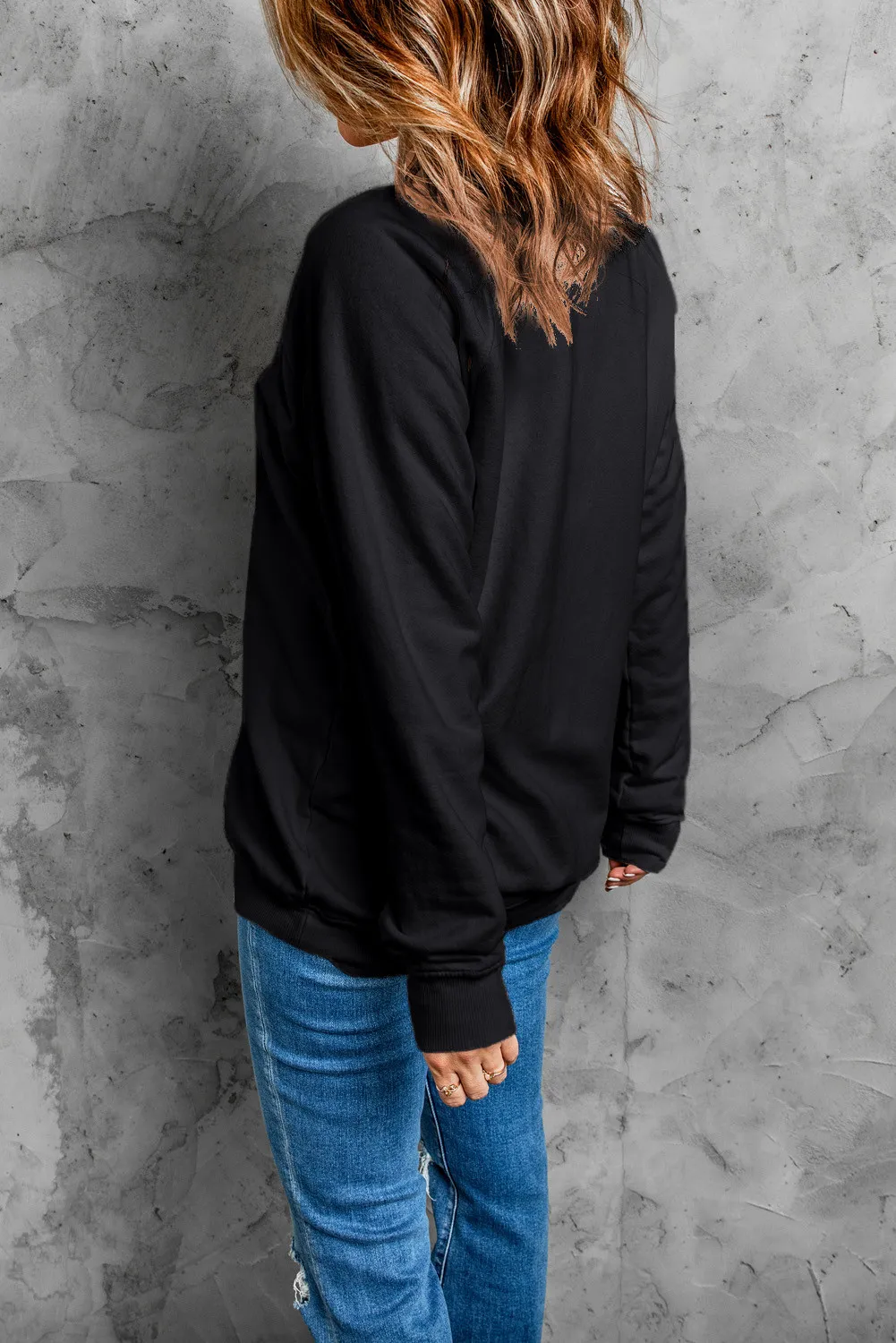 BOO Round Neck Long Sleeve Sweatshirt - Image 3