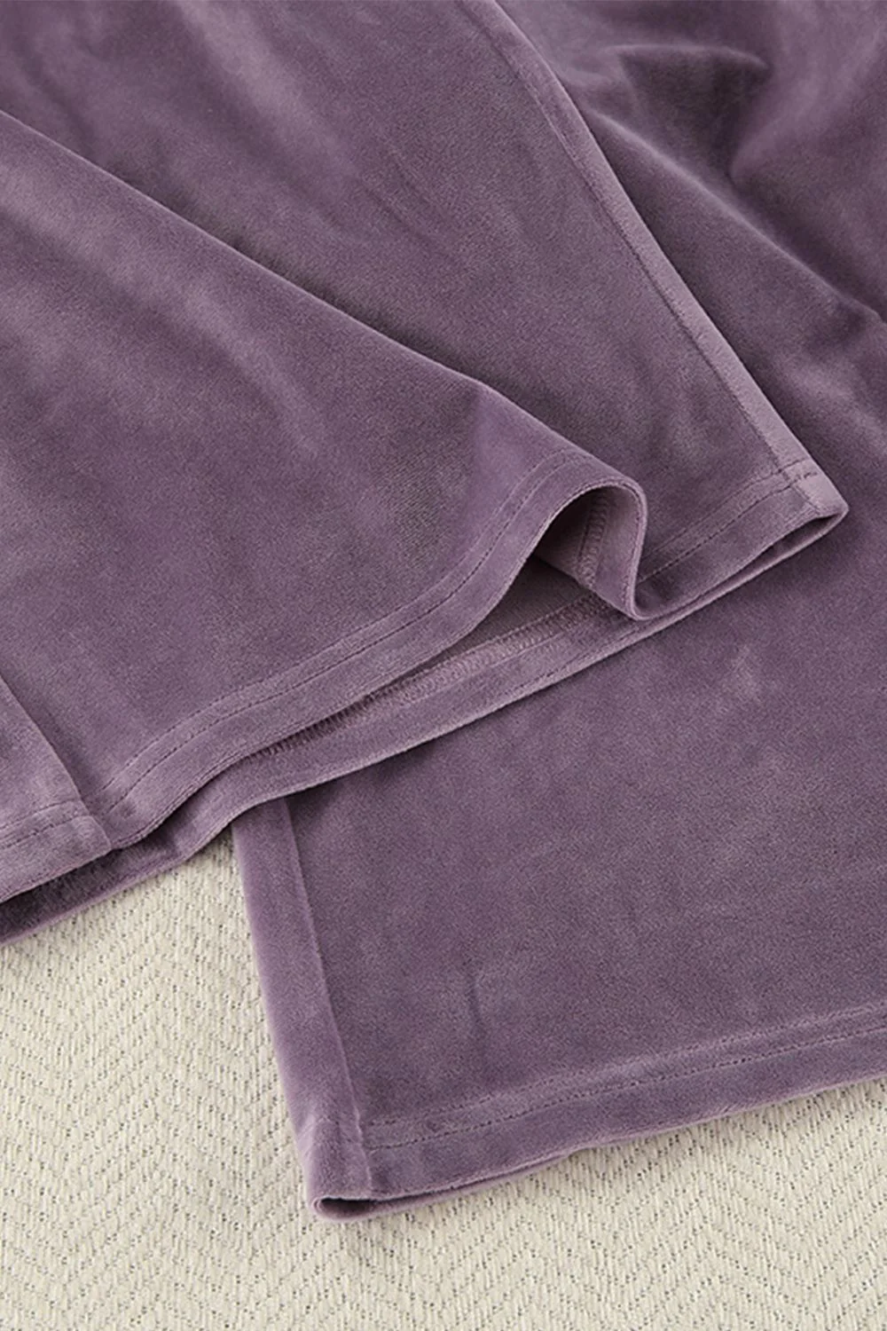 Buttery-Soft Round Neck Long Sleeve Top and Drawstring Pants Set - Image 7