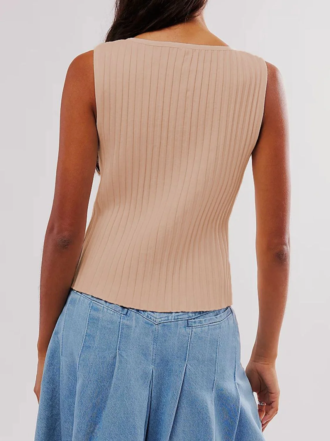 Button Down Round Neck Sweater Vest - Image 18