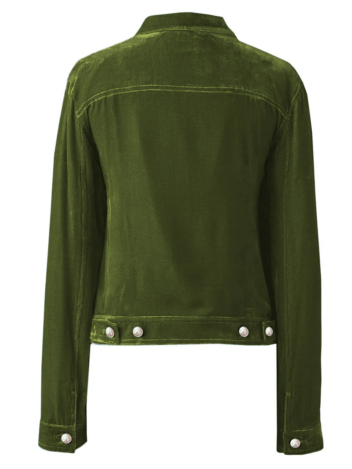 Button Up Long Sleeve Jacket with Chest Pockets - Image 13