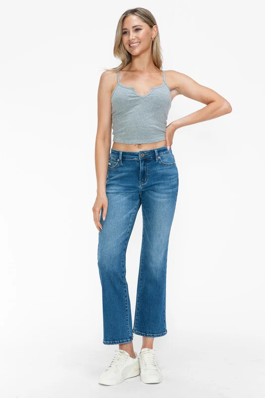 bytos Full Size Cat's Whiskers Mid Rise Ankle Jeans - Image 7