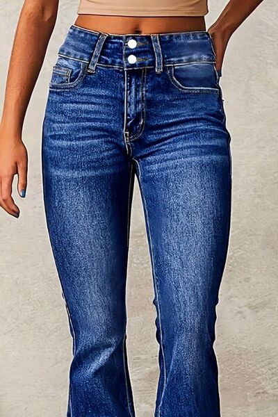Cat Whisker Washed Bootcut Jeans - Image 3