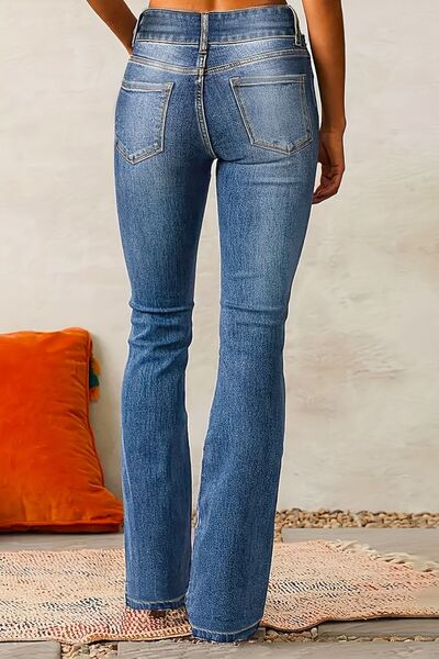 Cat Whisker Washed Bootcut Jeans - Image 5