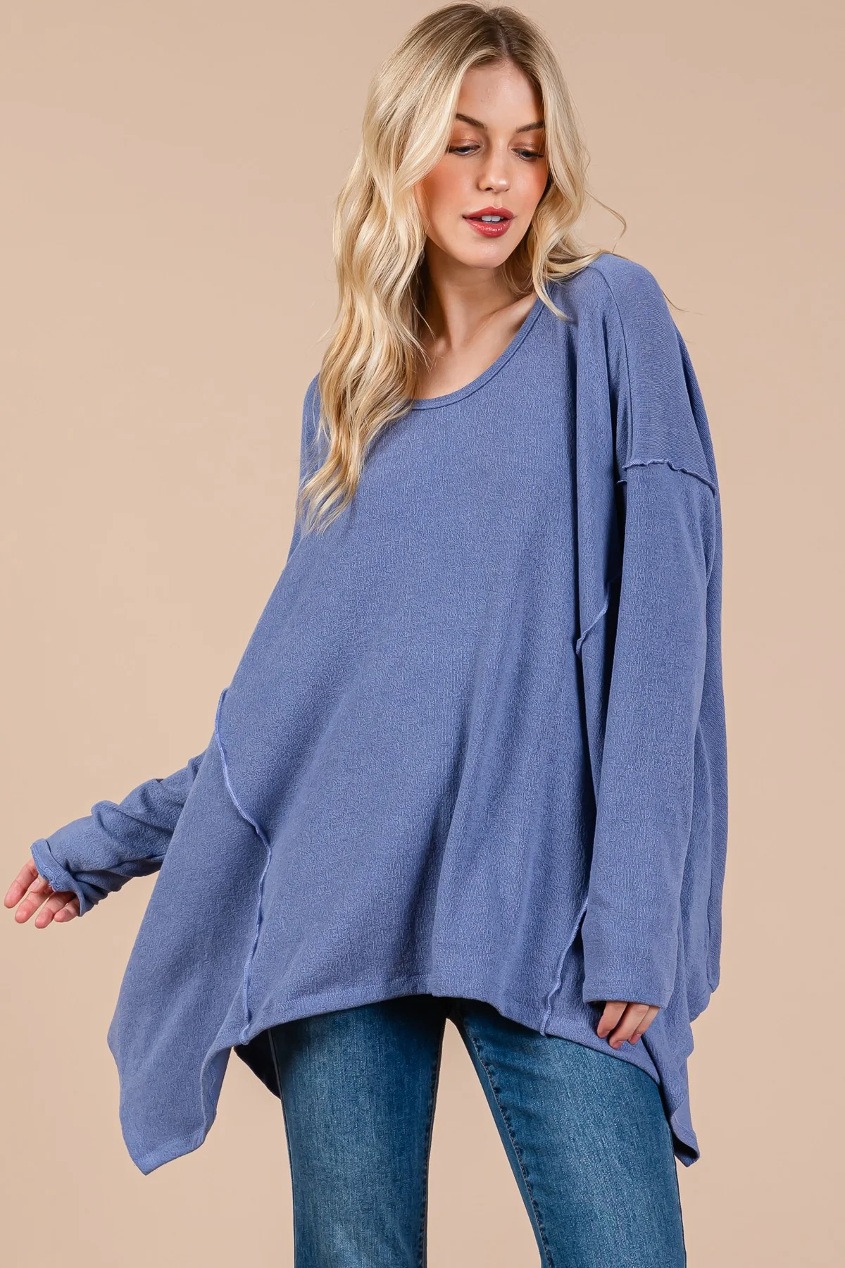 Ces Femme Asymmetrical Long Sleeve top - Image 3