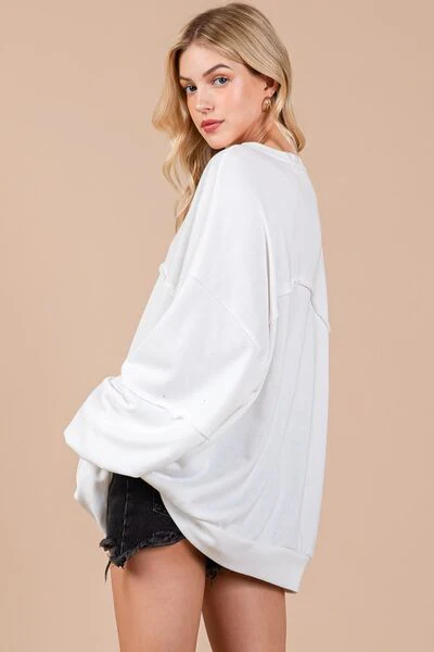 Ces Femme Exposed Seam Long Sleeve Sweatshirt - Image 3