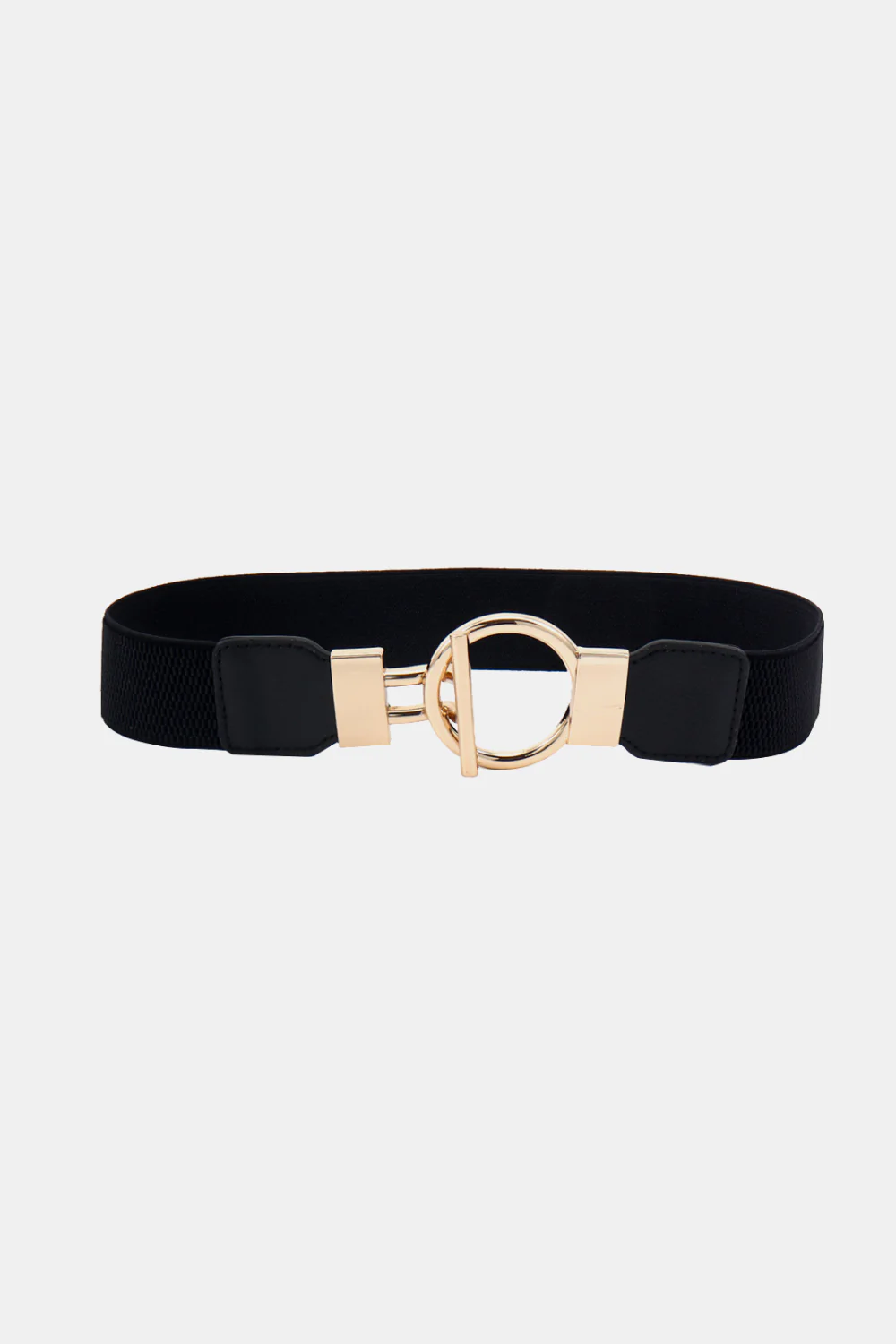 Circle Shape Buckle Zinc Alloy Buckle PU Leather Belt - Image 4