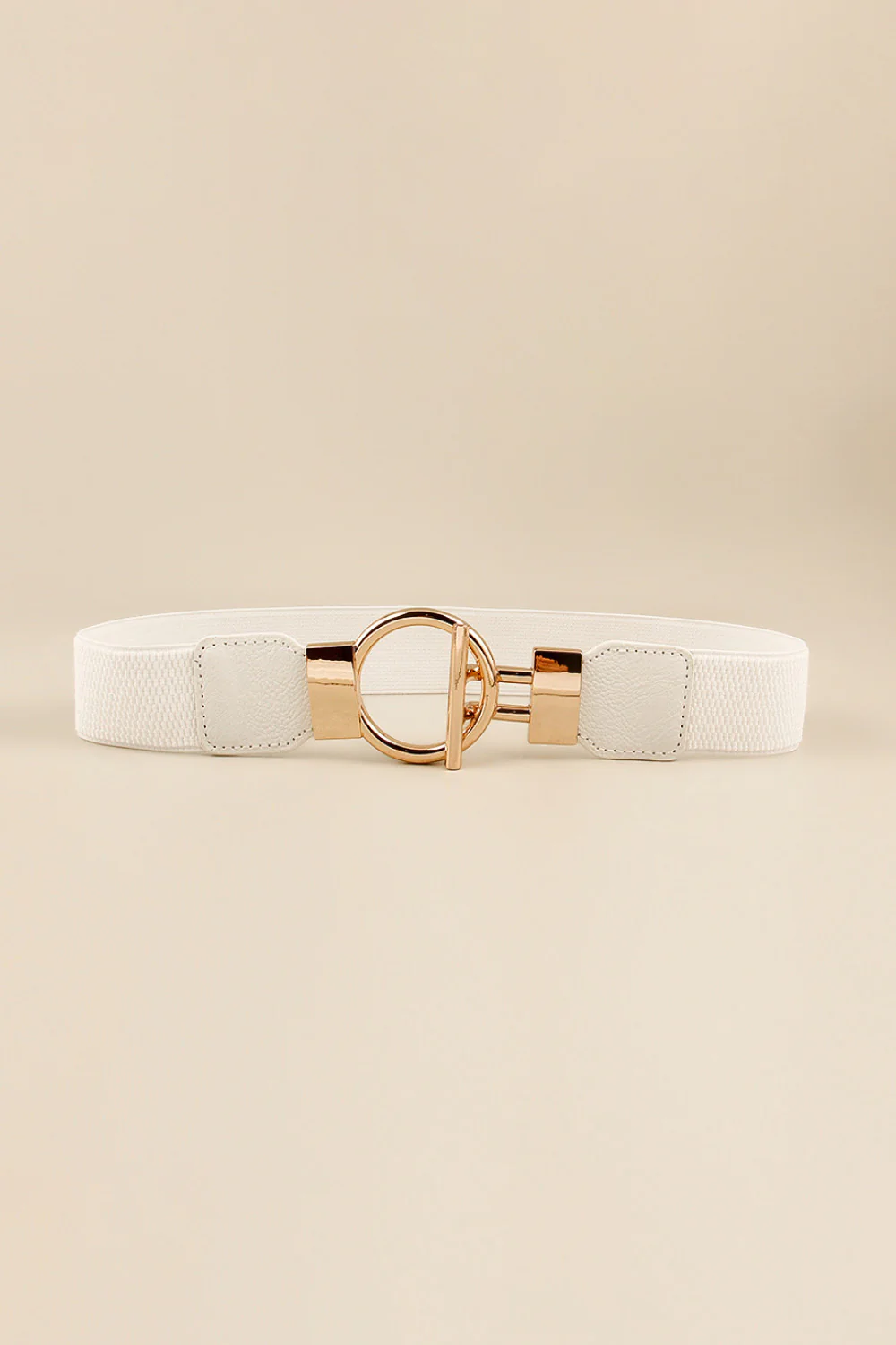 Circle Shape Buckle Zinc Alloy Buckle PU Leather Belt - Image 8