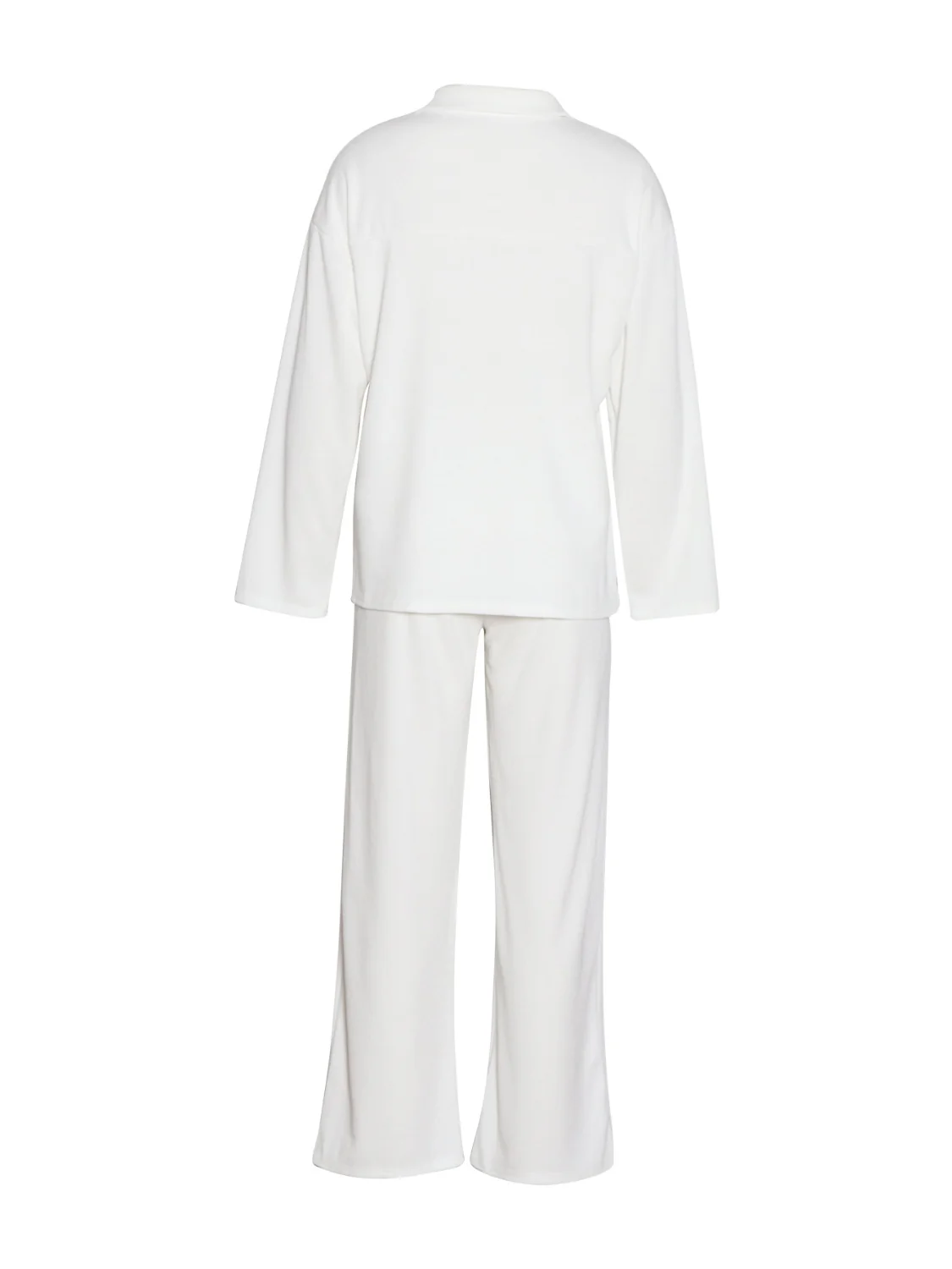 Collared Neck Long Sleeve Top and Drawstring Pants Set - Image 7