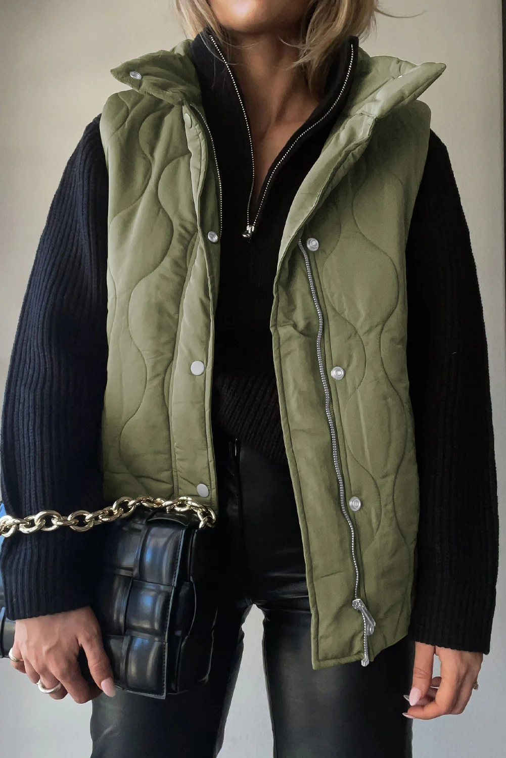 Collared Neck Vest with Pockets - Image 15