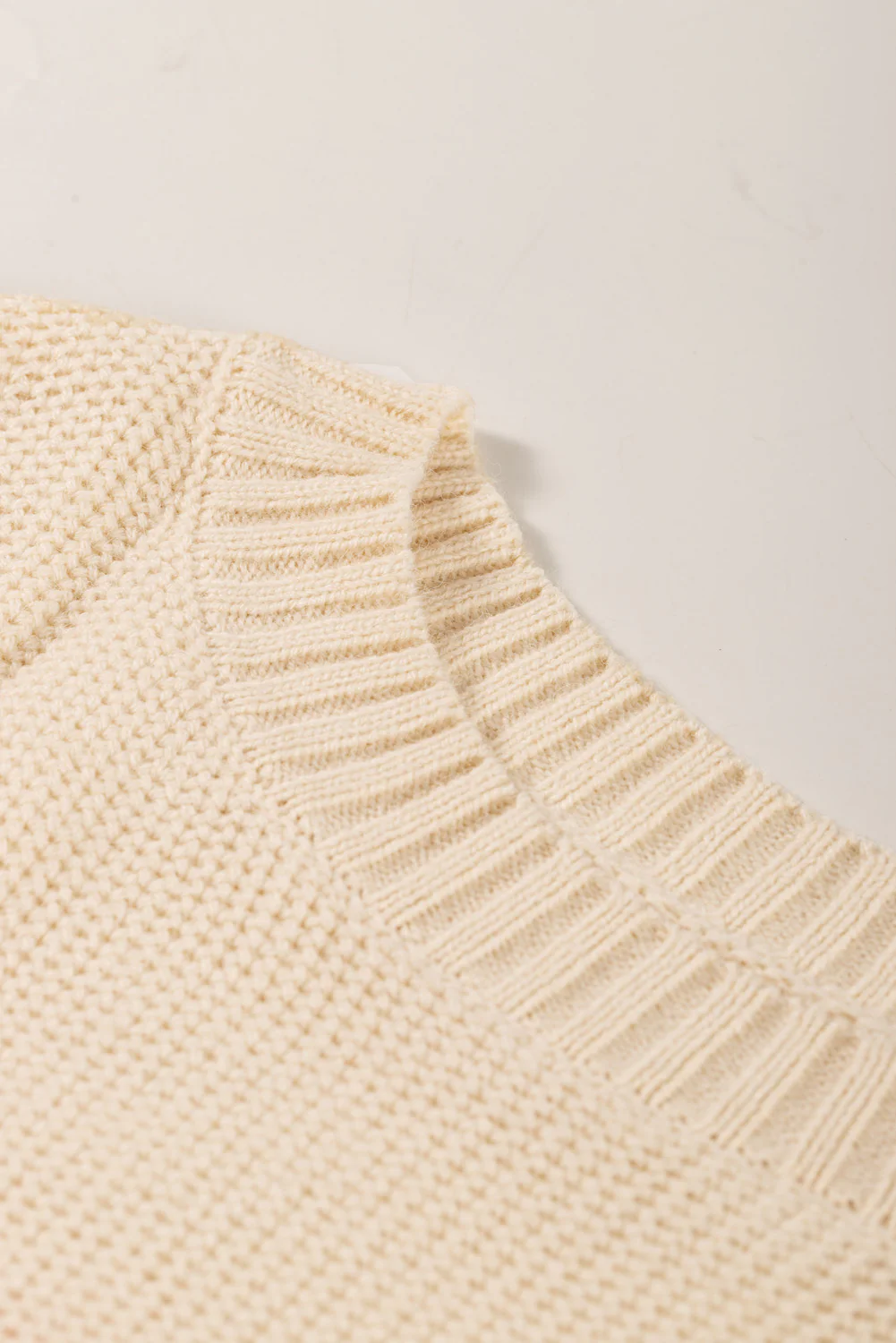 Color Block Drop Shoulder Round Neck Sweater - Image 12