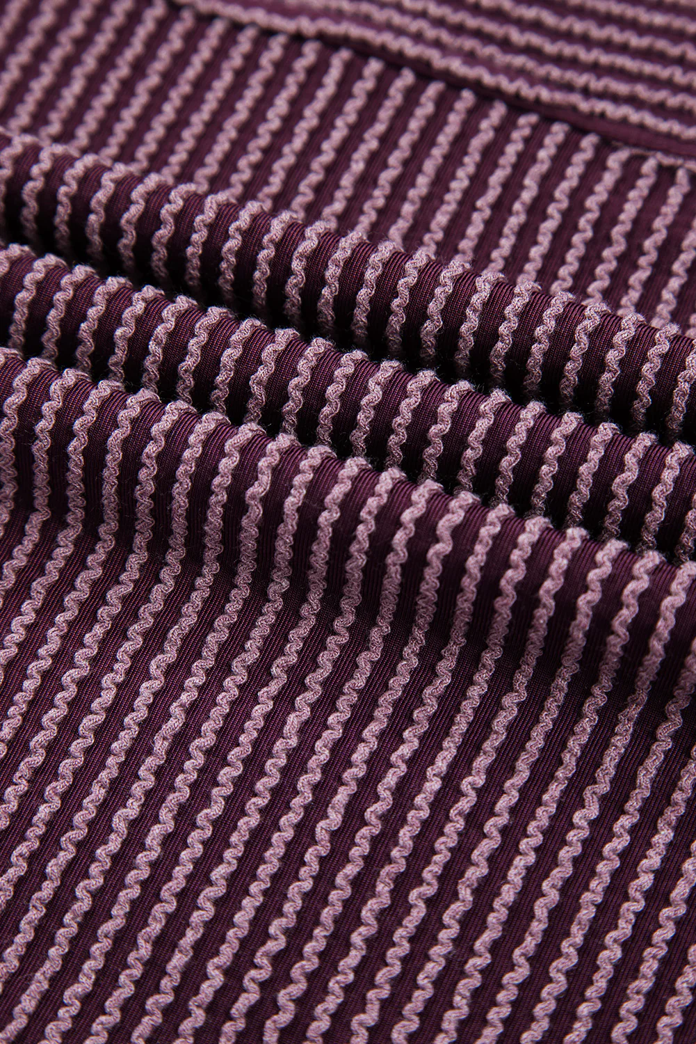 Corded Knit Mock Neck Short Sleeve T Shirt - Image 7