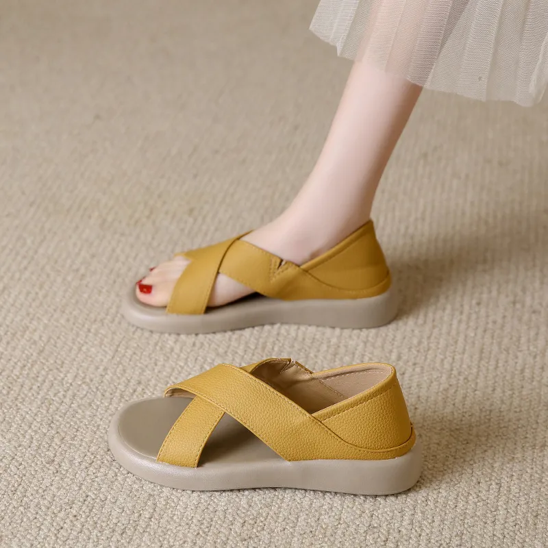 Crossover Platform Comfort Sandals - Image 14