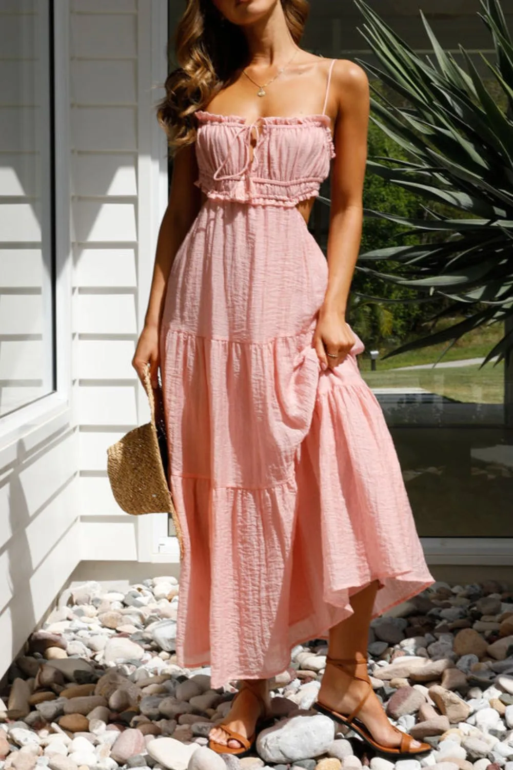 Cutout Square Neck Midi Cami Dress - Image 22