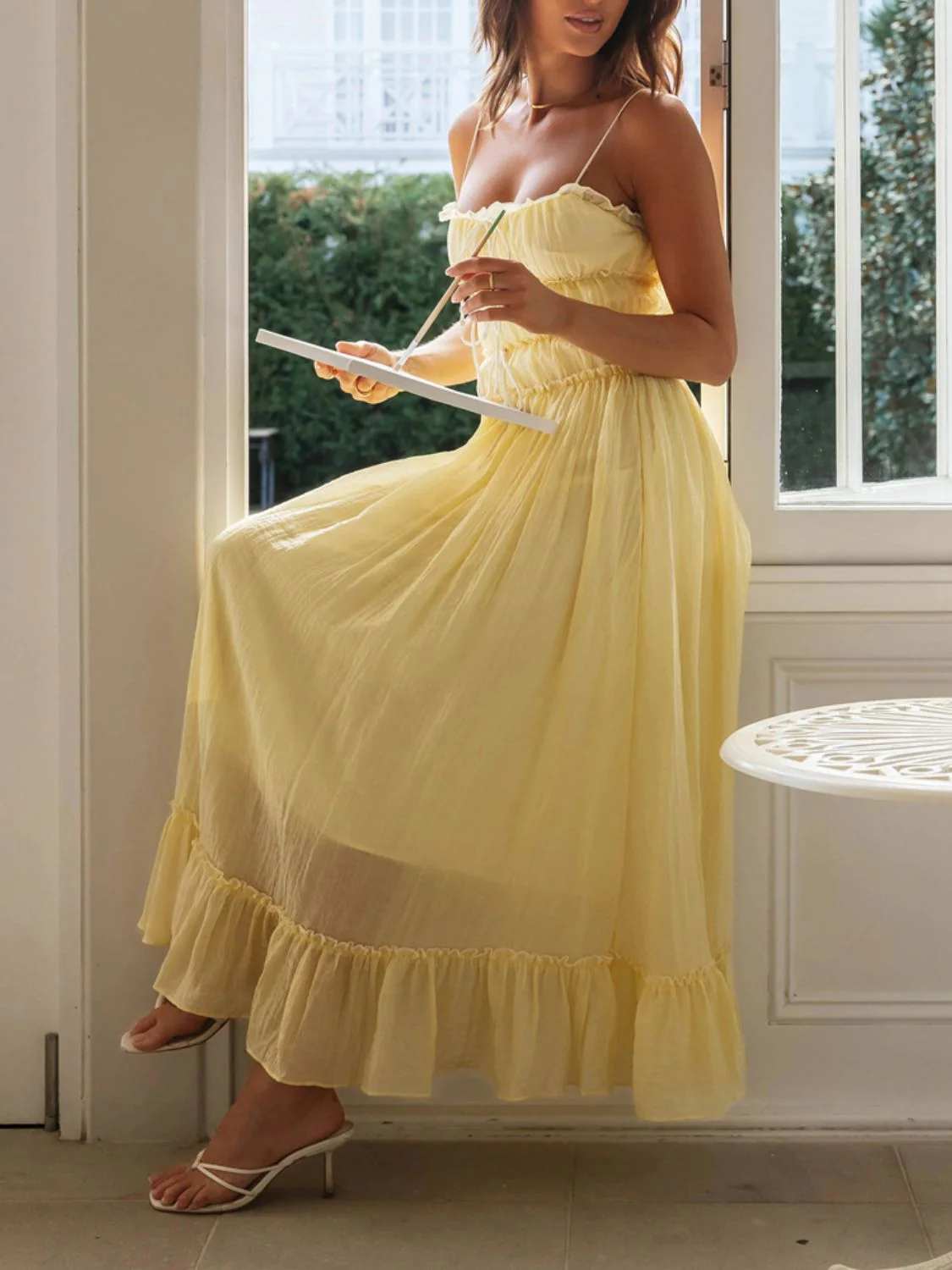 Devine Frill Ruffled Hem Midi Cami Dress - Image 20