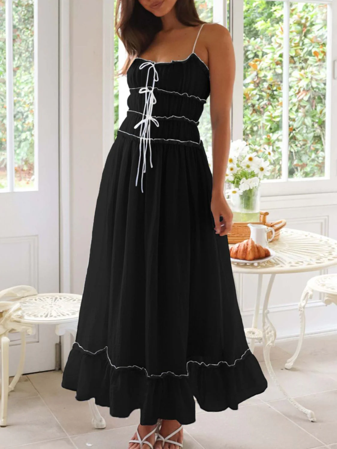Devine Frill Ruffled Hem Midi Cami Dress - Image 5