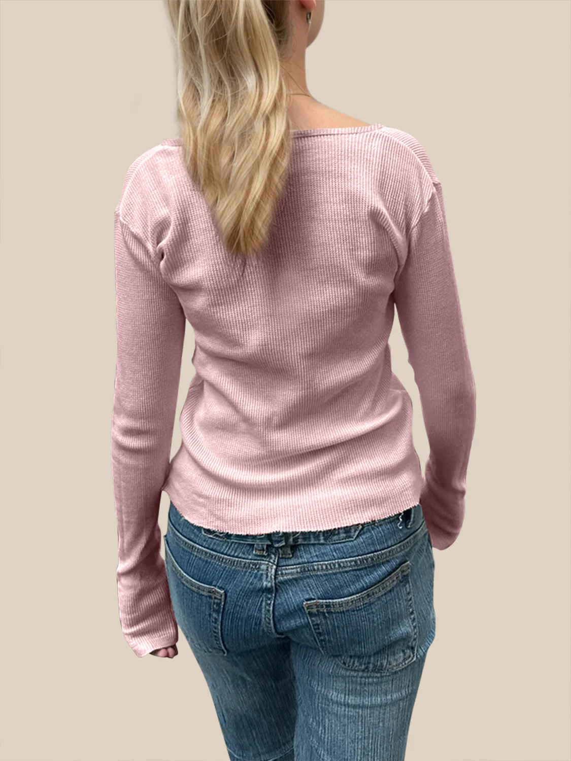 Devine Quarter Button Long Sleeve T-Shirt - Image 9