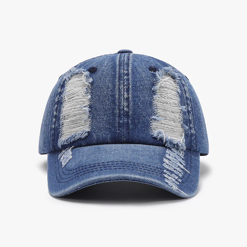 Distressed Cotton Baseball Cap - Image 5