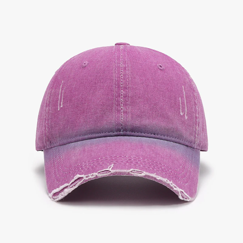 Distressed Washed Adjustable Baseball Cap - Image 9