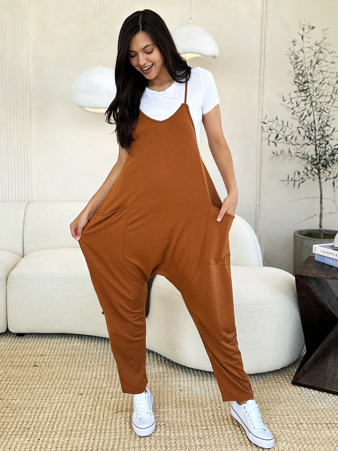 Double Take Full Size Sleeveless V-Neck Pocketed Jumpsuit - Image 11