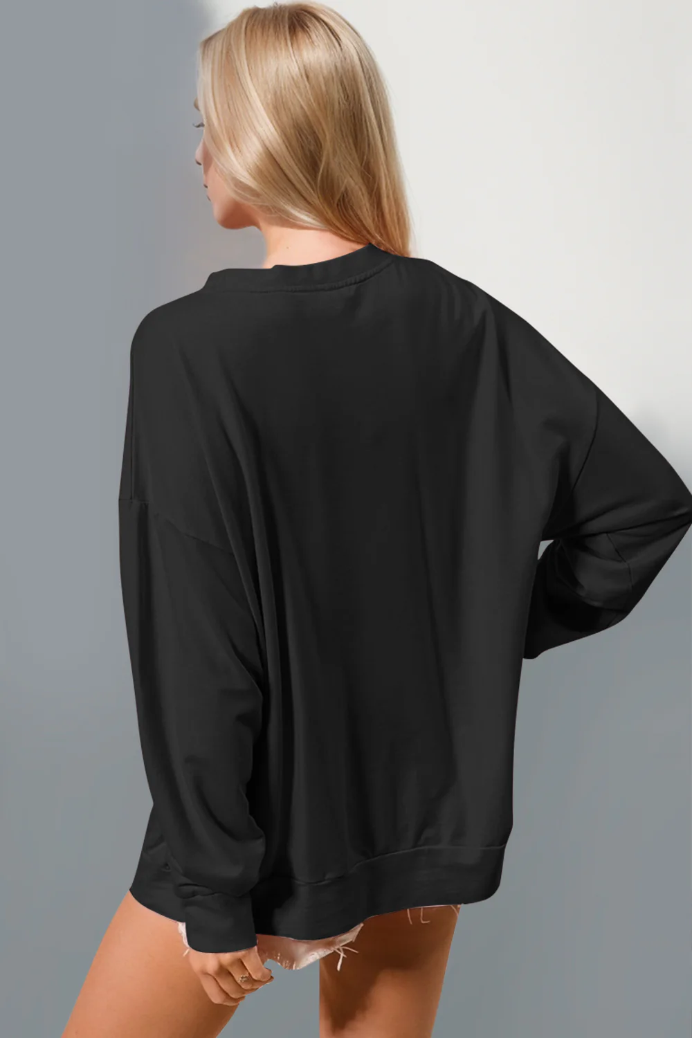 Double Take Sequin Nutcracker Round Neck Long Sleeve Sweatshirt - Image 4