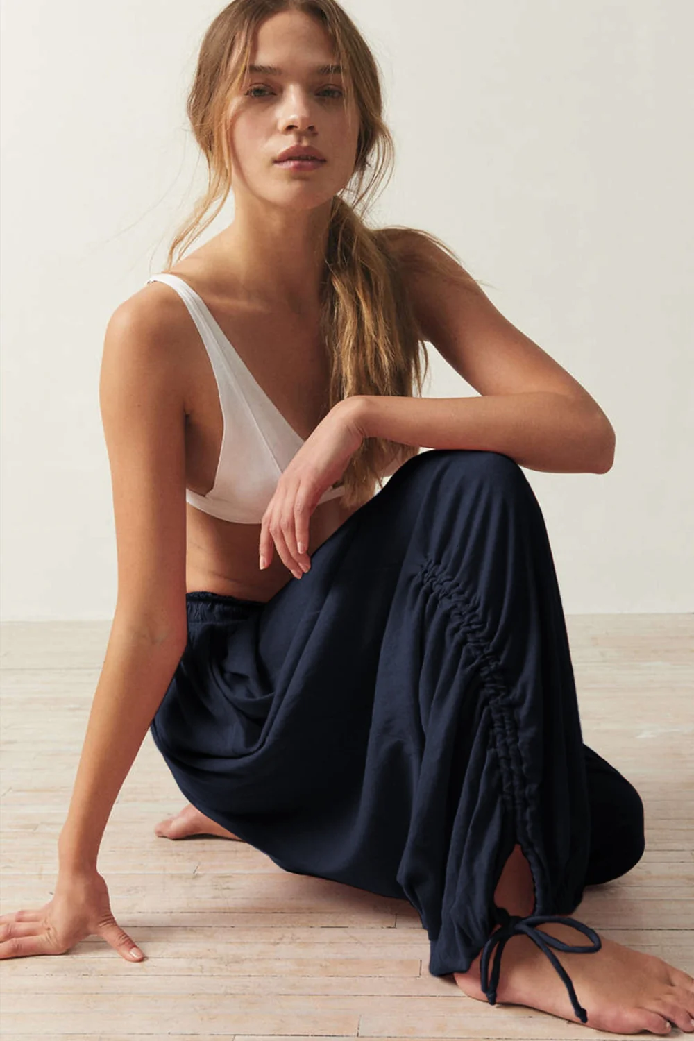 Drawstring Ruched Pants - Image 13