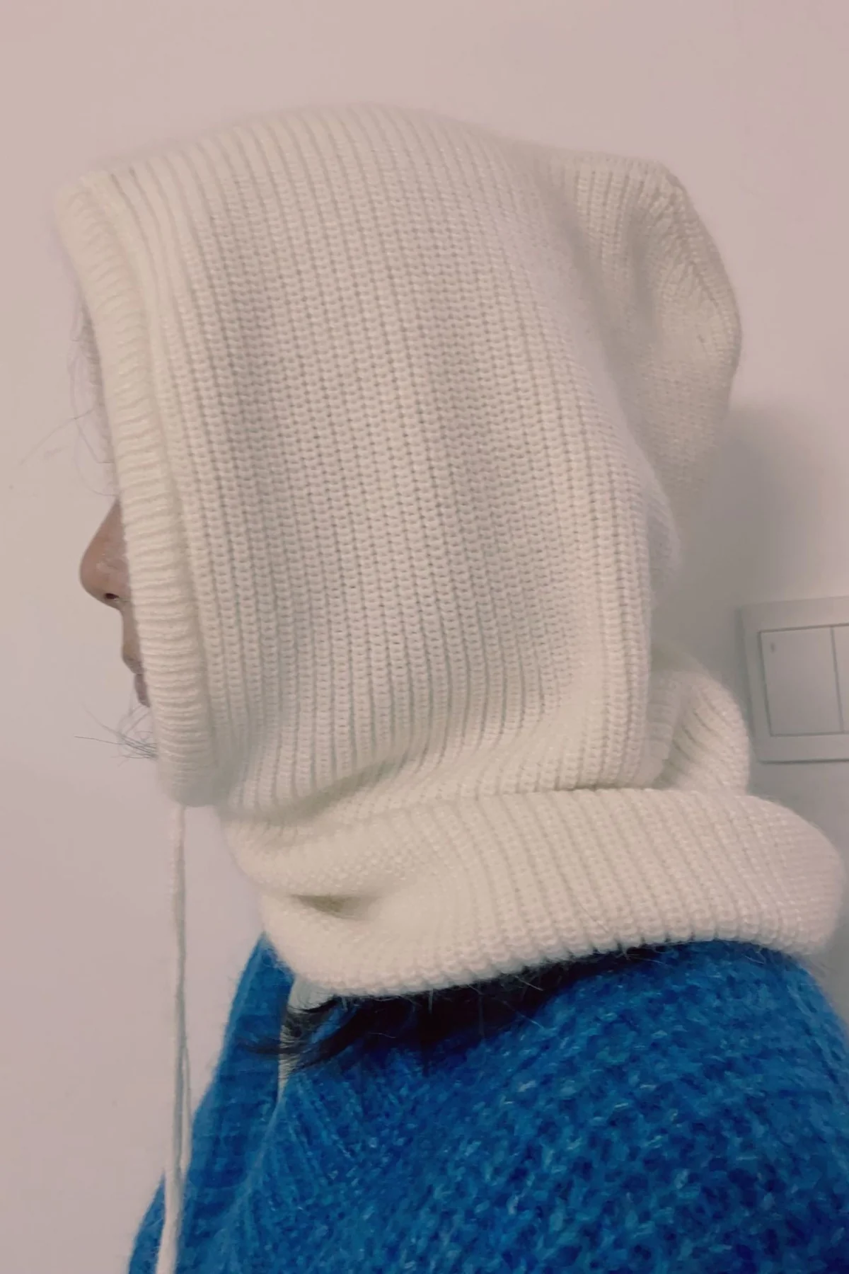 Drawstring Solid Color Thermal Knit Hat - Image 11