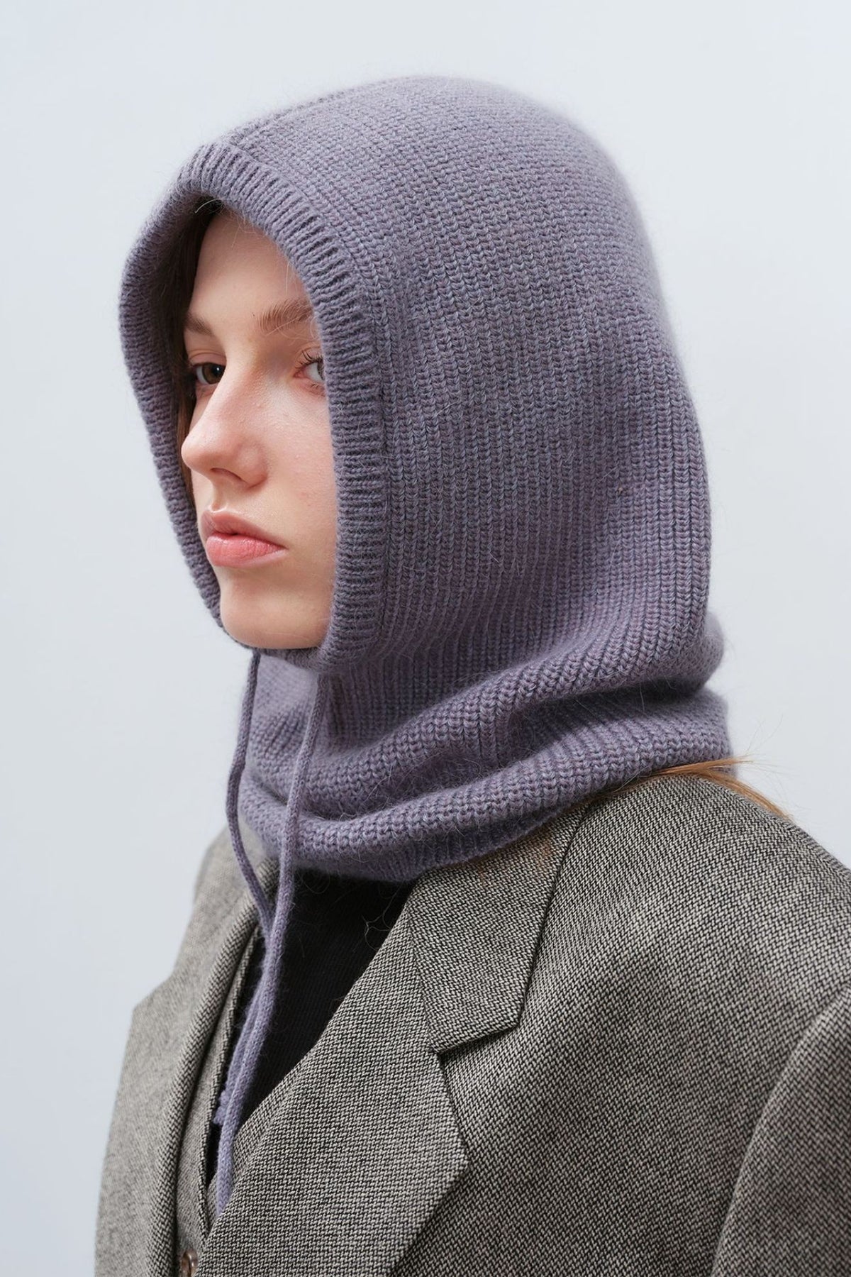 Drawstring Solid Color Thermal Knit Hat - Image 7