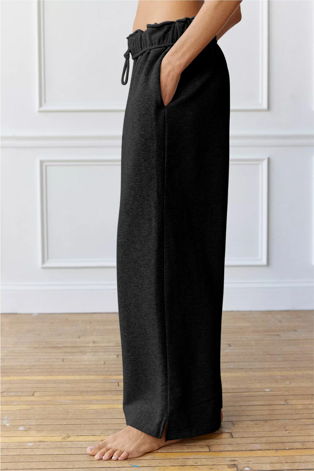 Drawstring Wide Leg Active Pants - Image 2