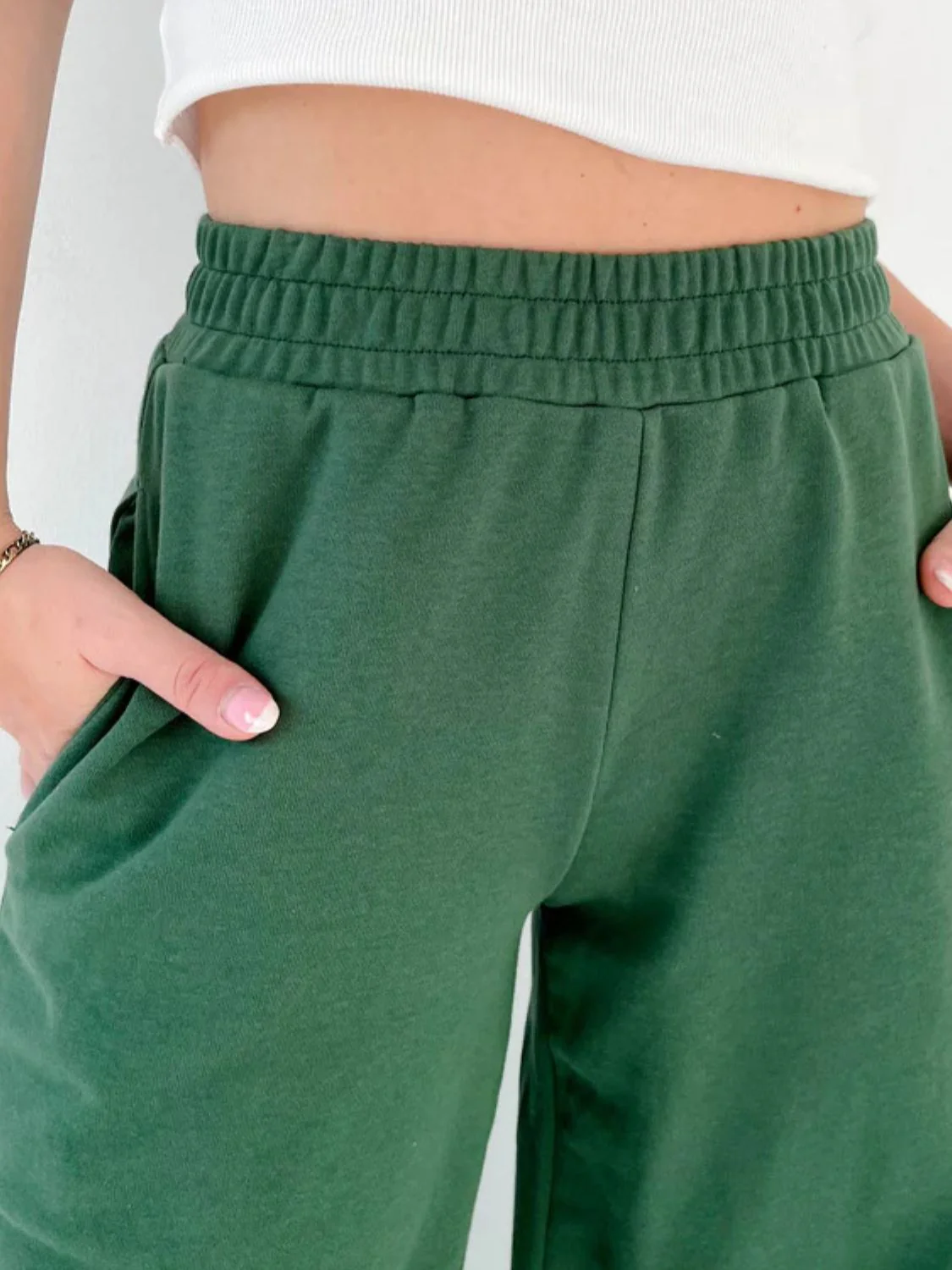 Elastic Waist Wide Leg Pants - Image 16