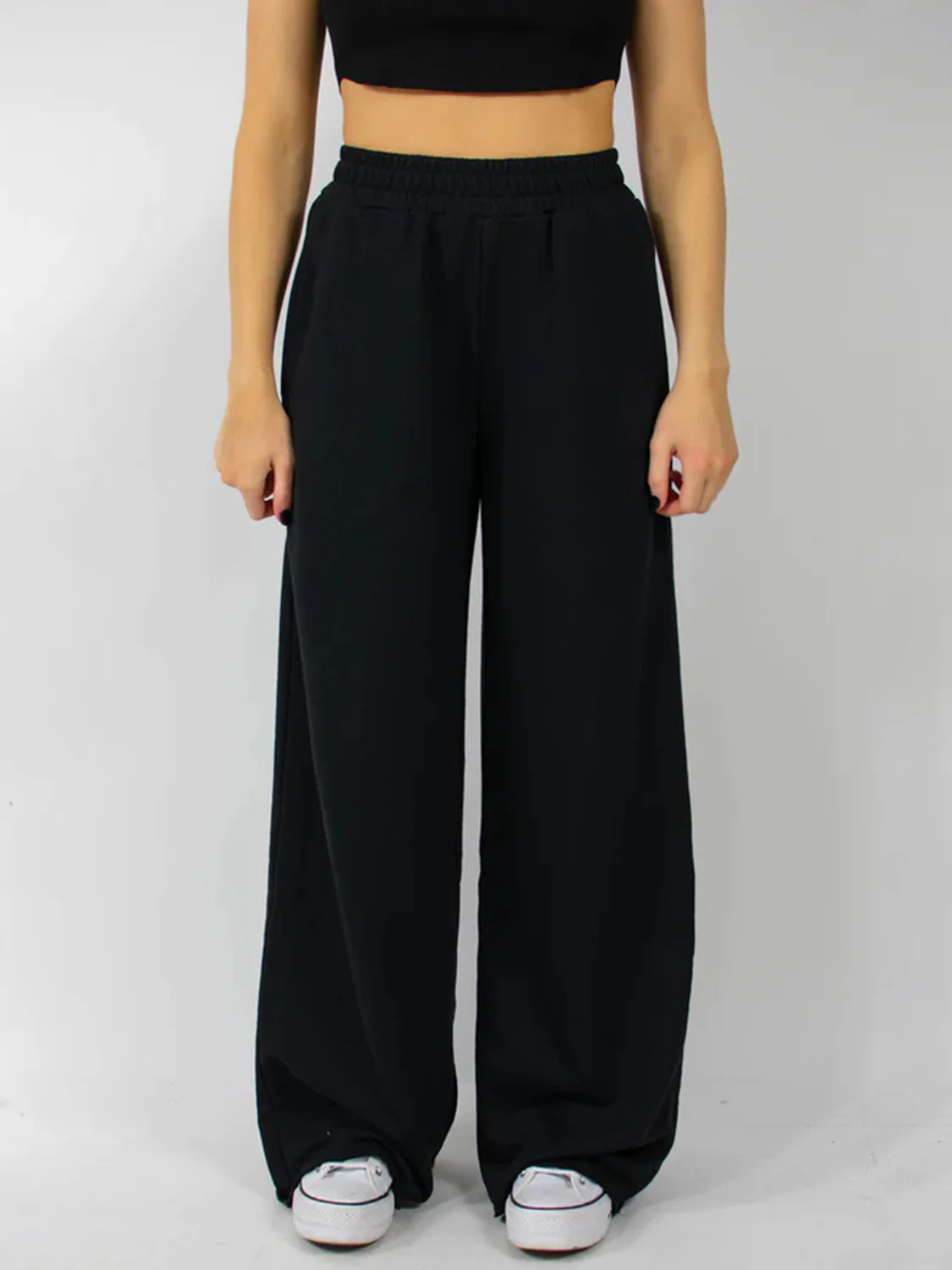 Elastic Waist Wide Leg Pants - Image 5