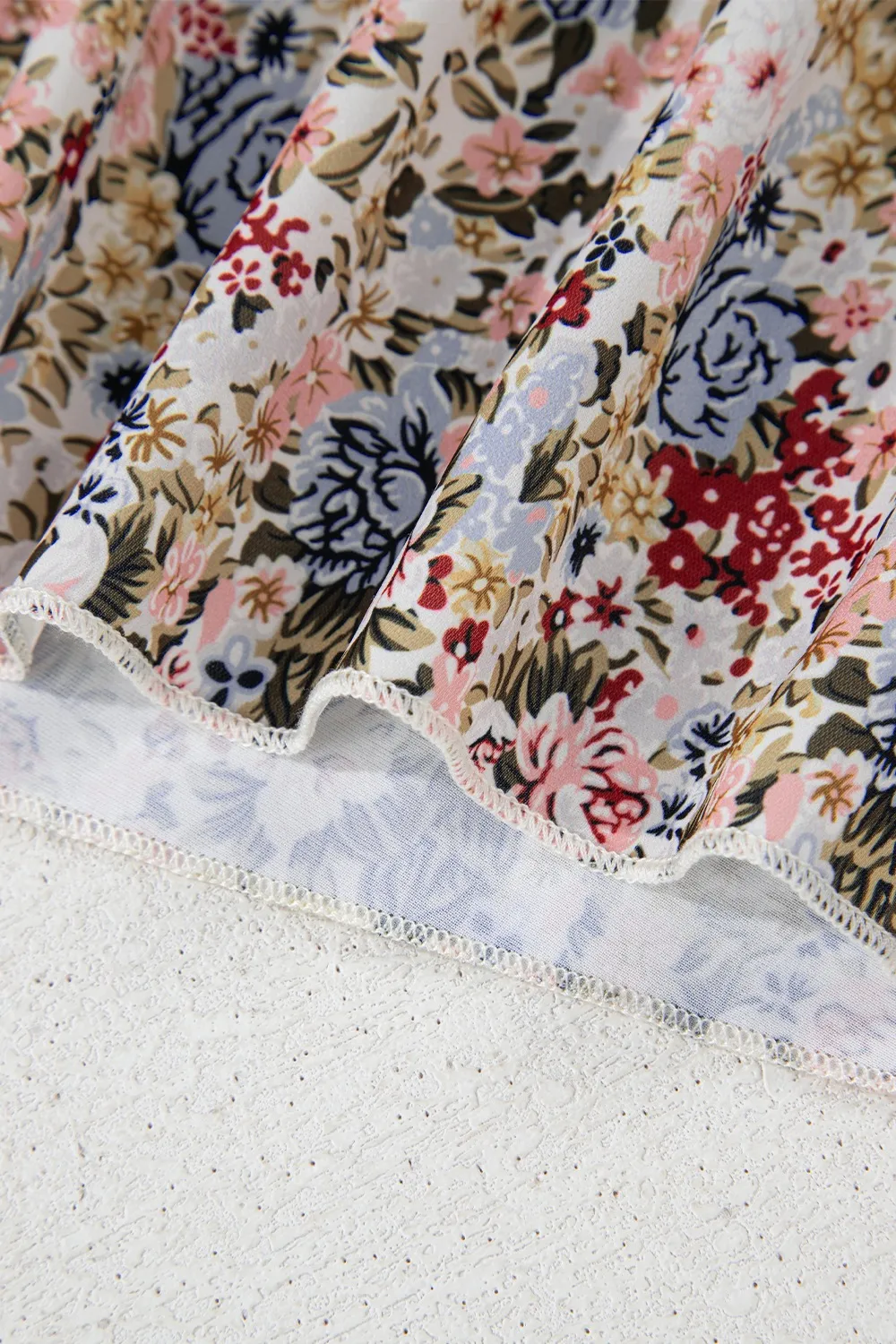 Floral Print Ruffle Cap Sleeve Blouse - Image 13