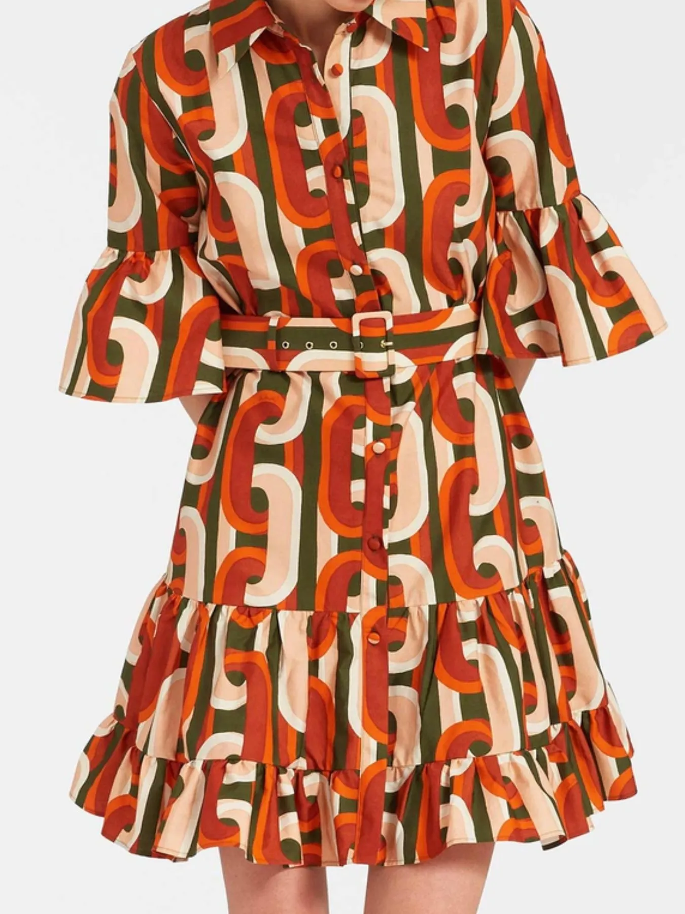Floral Print Ruffle Sleeve Mini Dress - Image 8