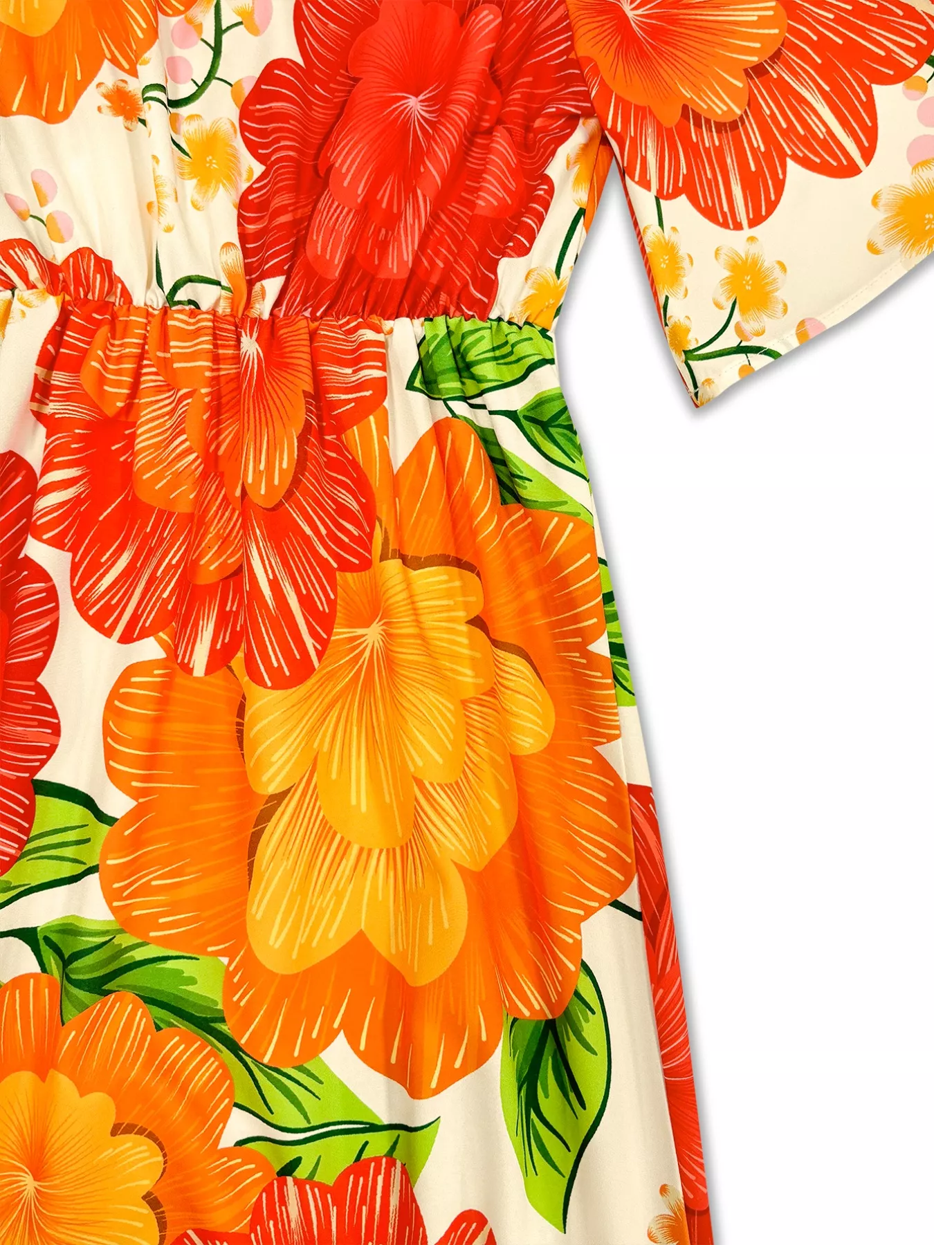 Floral Print V-Neck Maxi Dress - Image 6