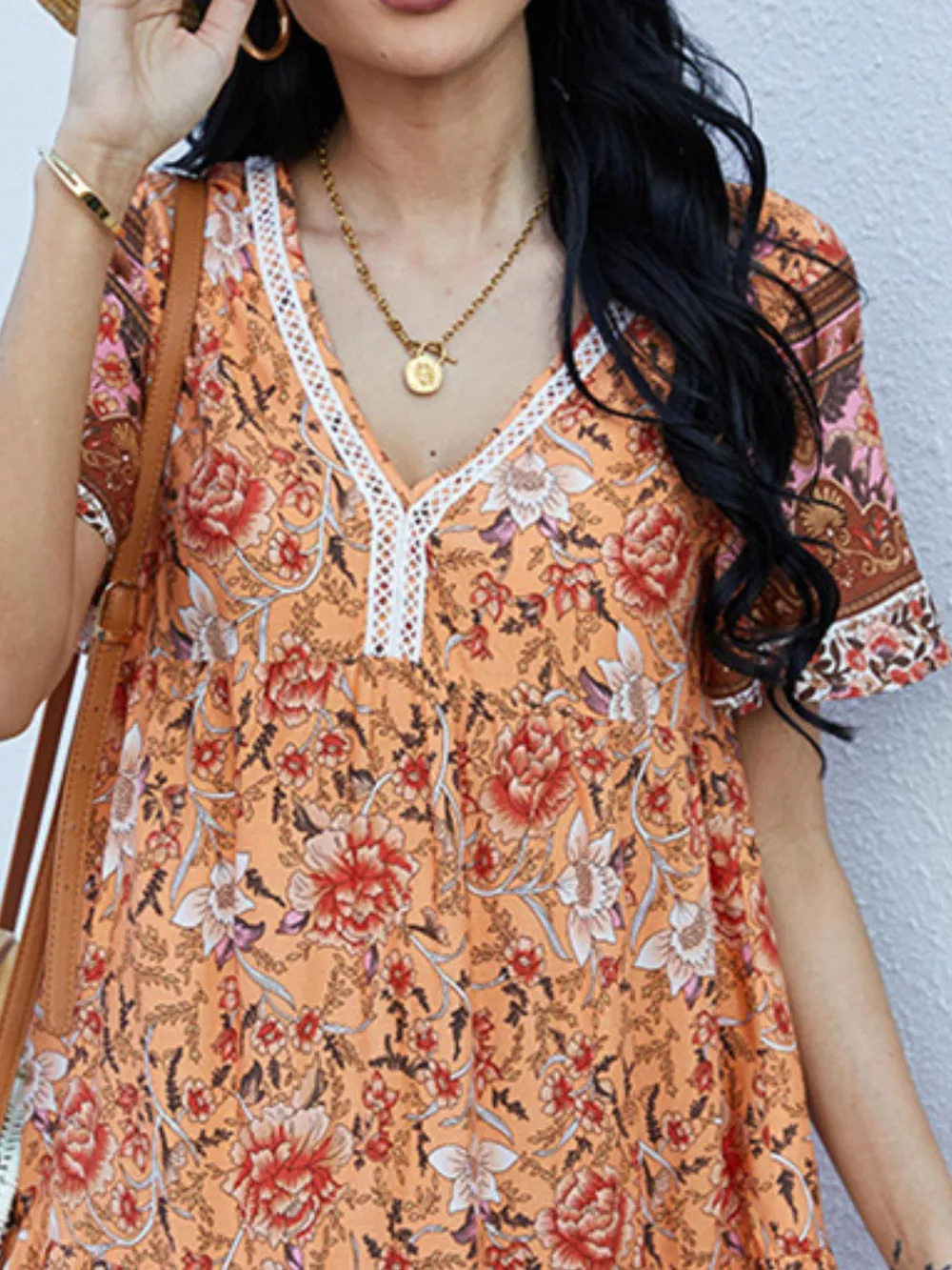Floral Print V-Neck Summer Dress - Image 10